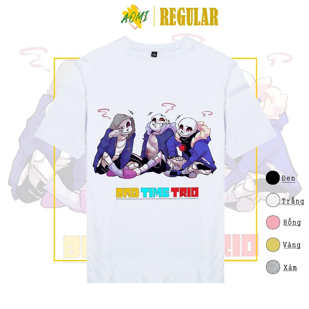 ÁO THUN BAD TIME TRIO ĐỦ SIZE CHO  GIA ĐÌNH CÓ TRẺ EM HOT TREND HÈ 2021 NHIỀU MẪU AOMIVN