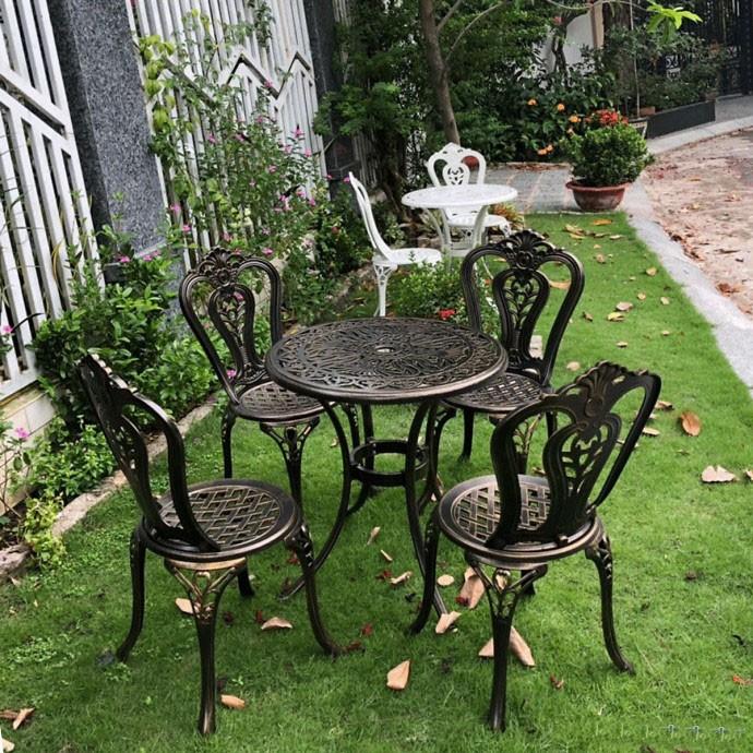 Bộ bàn ghế nhôm đúc 1 bàn hai ghế