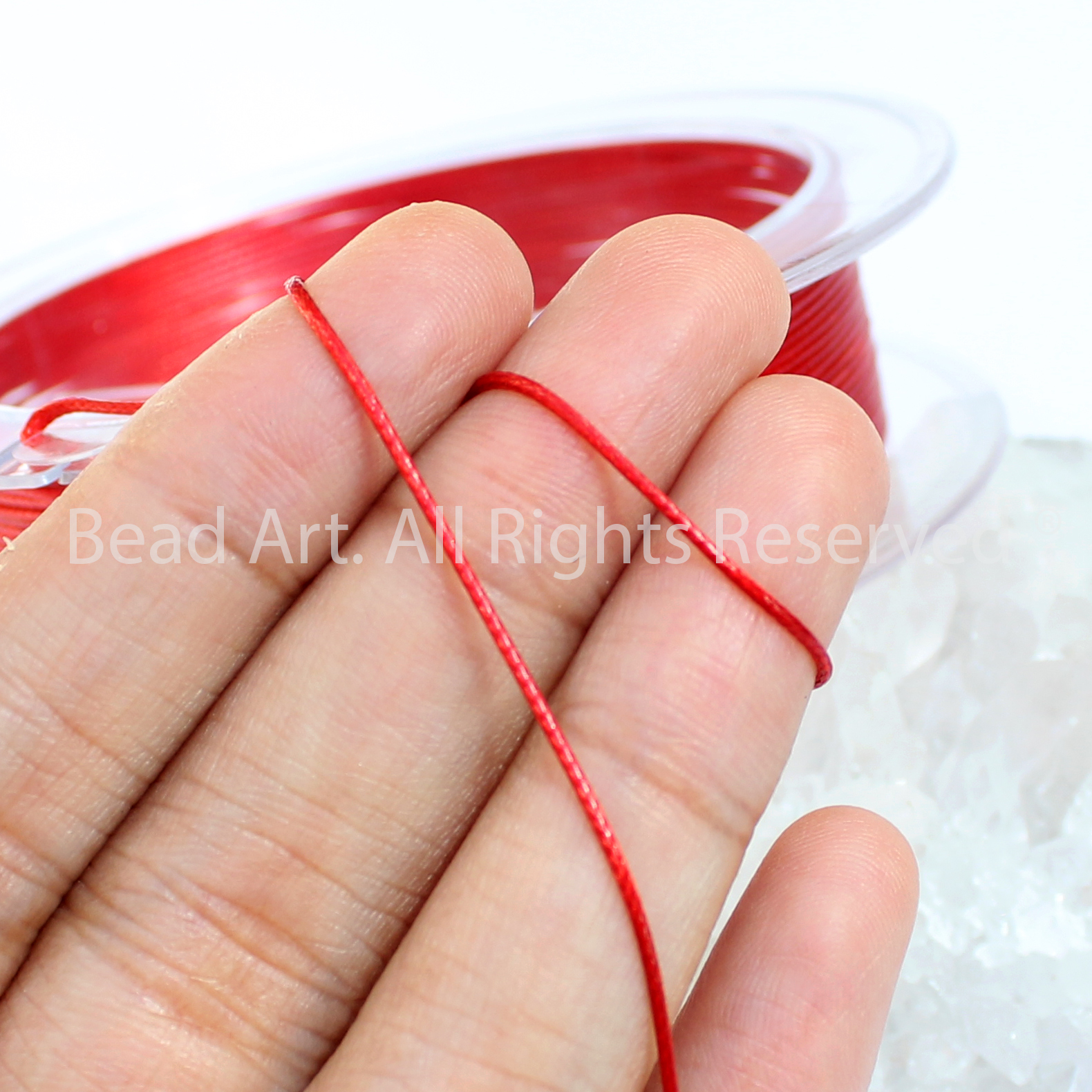 0.5MM/1MM Dây Sáp Bóng Màu Đỏ, Dùng Thắt Vòng Tay, Dây Đeo, Vòng Cổ, Trang Sức - Bead Art