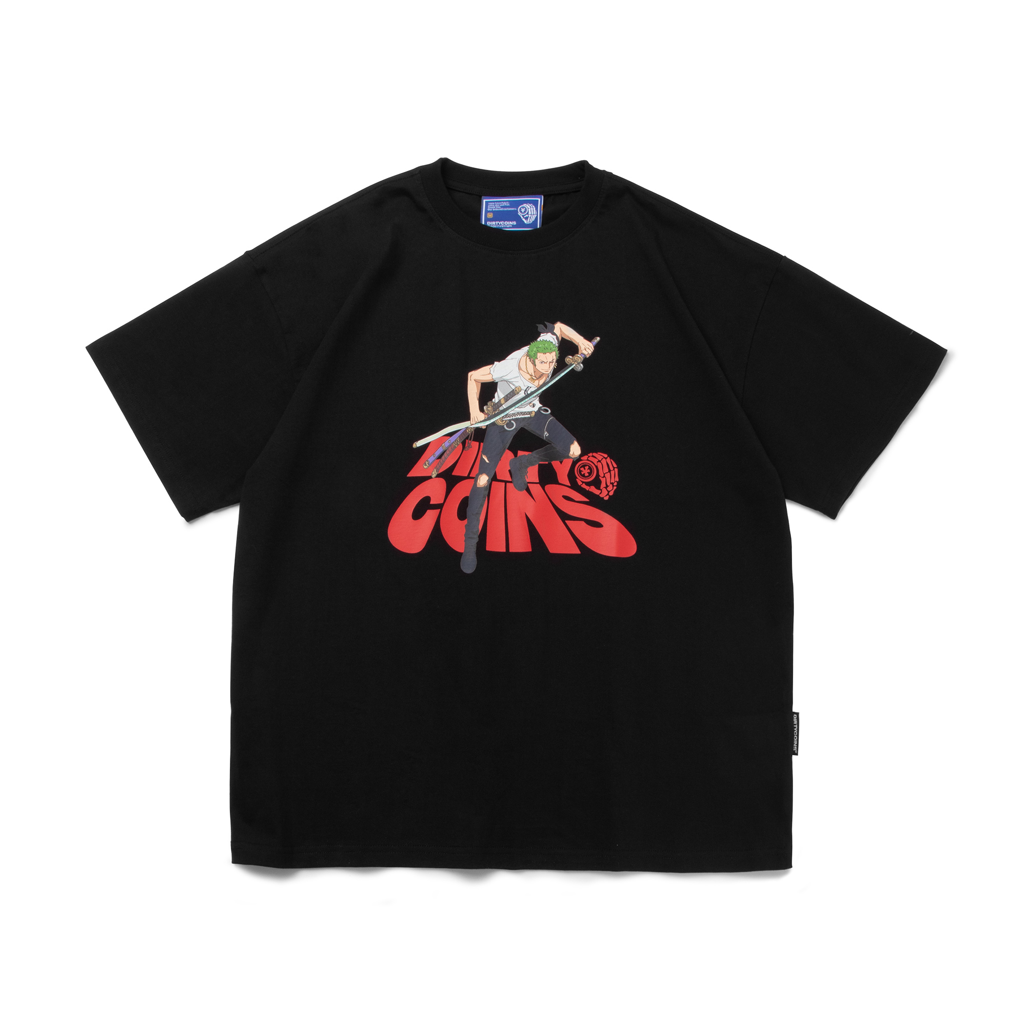 Áo Thun DirtyCoins x One Piece Film:Red Zoro T-shirt - Black