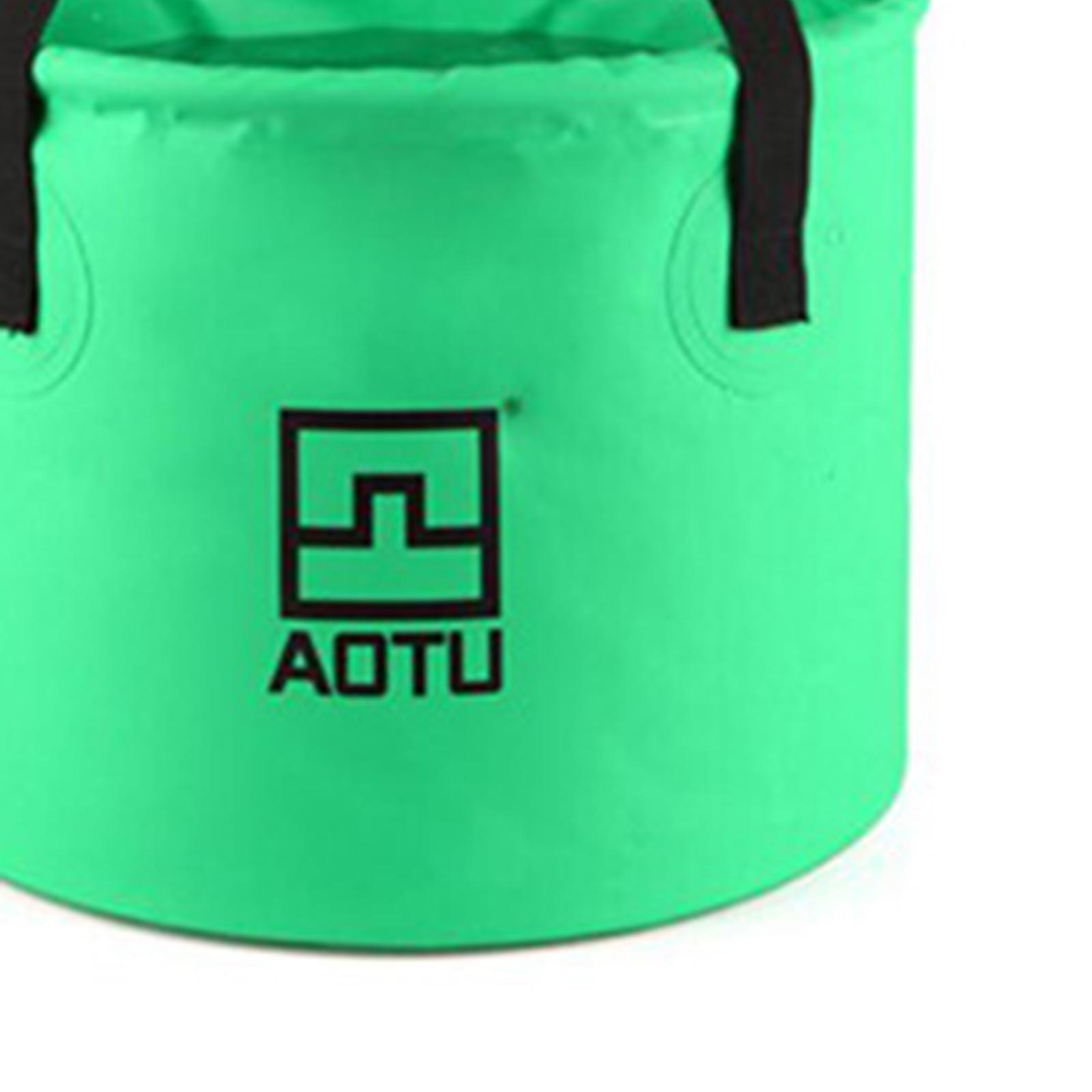 Portable Collapsible Bucket Folding Multifunctional Wash Basin for Camping Green