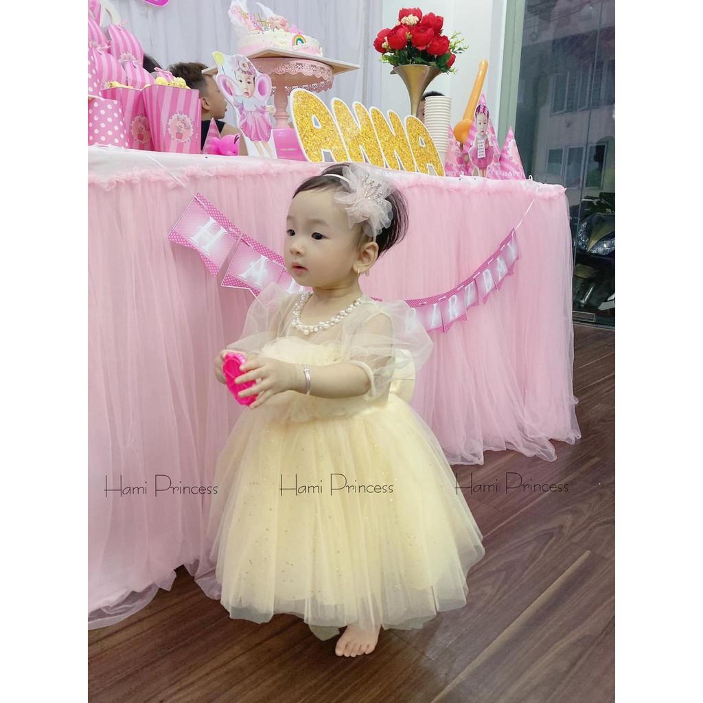 Váy Công Chúa Bông Hoa Đáng Yêu Cho Bé Gái Tiệm công chúa nhỏ Tặng Kèm Phụ Kiện