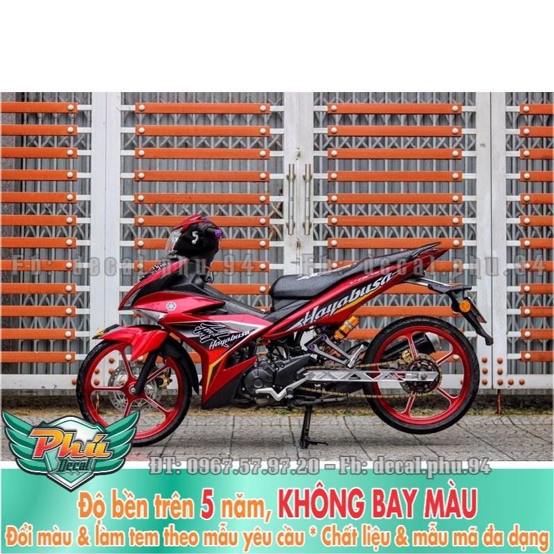 Tem rời Exciter 150 Hayabusa đỏ đen -1