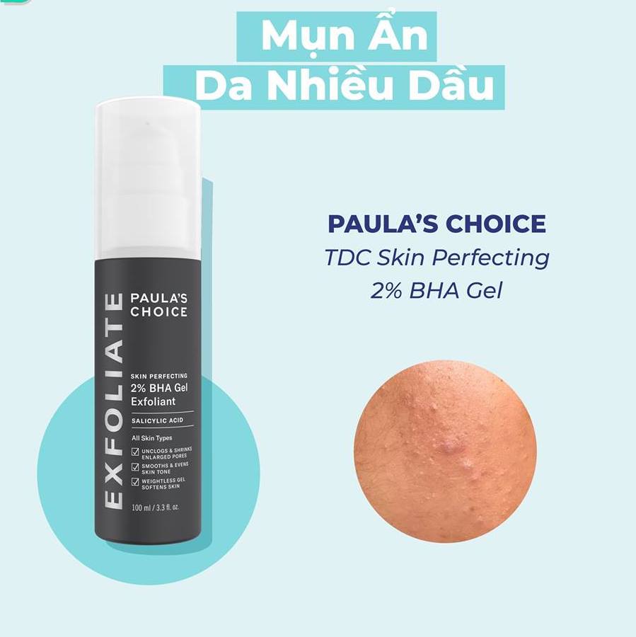 Kem giảm thiểu tế bào chết Paula’s Choice Skin Perfecting 2% BHA Gel Exfoliant 100ml