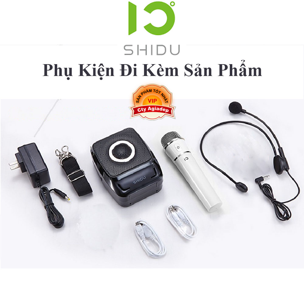 Mic trợ Giảng Shidu S92 Không Dây Cầm Tay UHF/Bluetooth kết nối mọi thiết bị Tặng kèm mic kẹp áo cao cấp