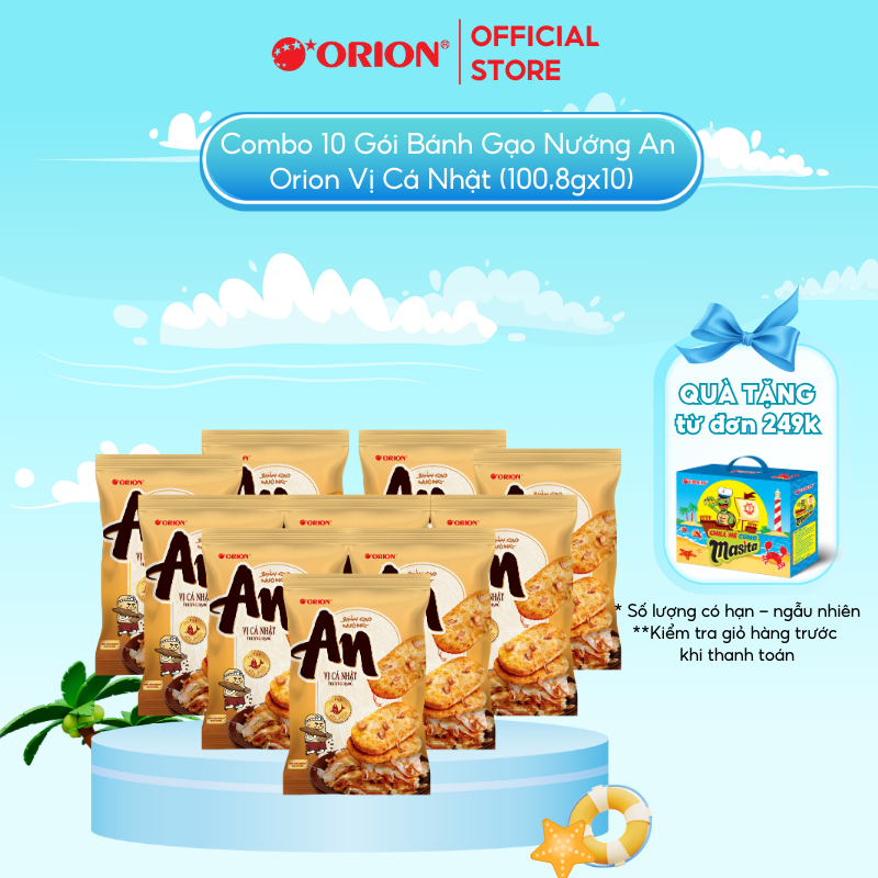 Combo 10 gói BÁNH GẠO NƯỚNG AN vị CÁ NHẬT