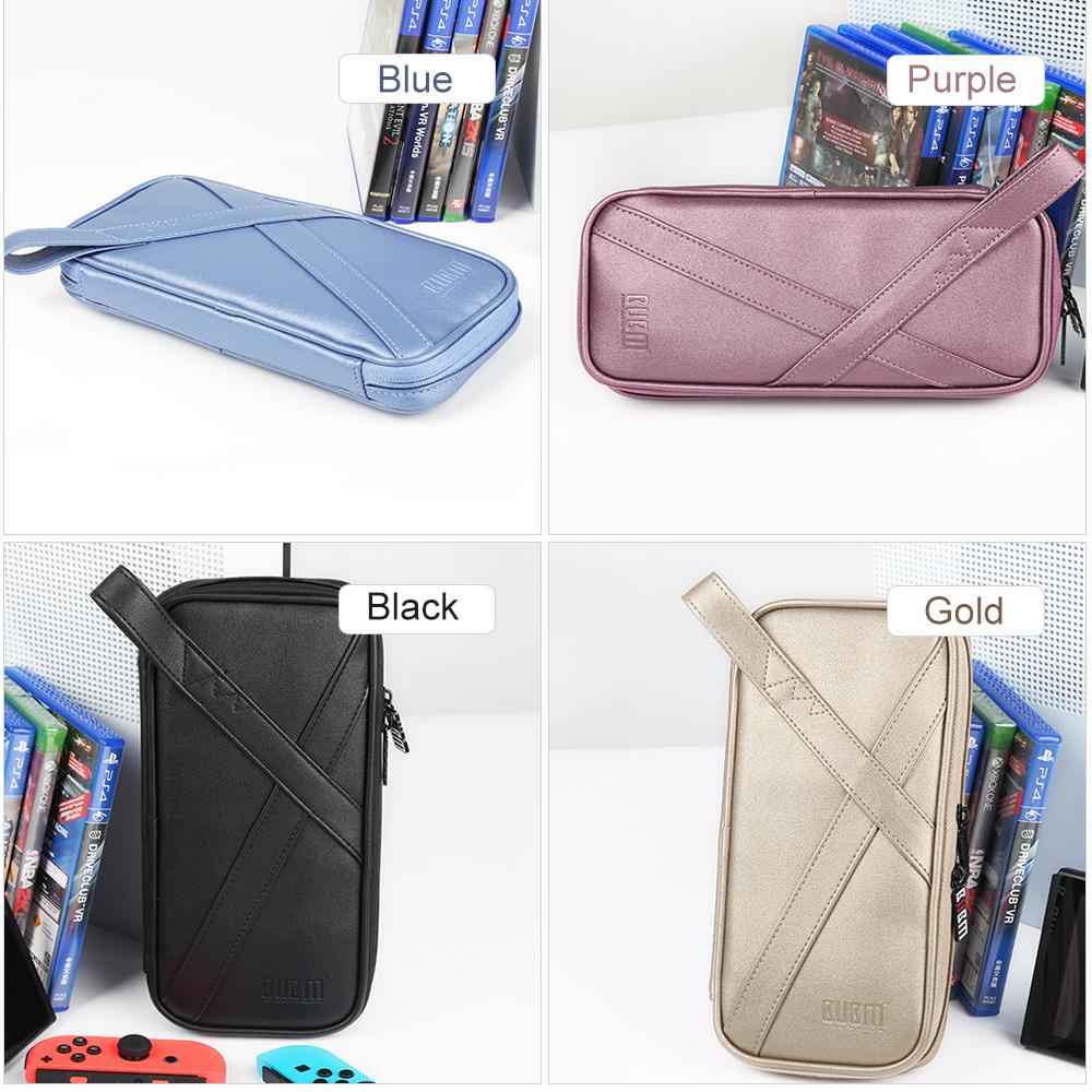Túi lưu trữ di động BUBM PVC / PU bảo vệ kỹ thuật số Thay thế cho bảng điều khiển trò chơi Switch với 10 khe cắm thẻ