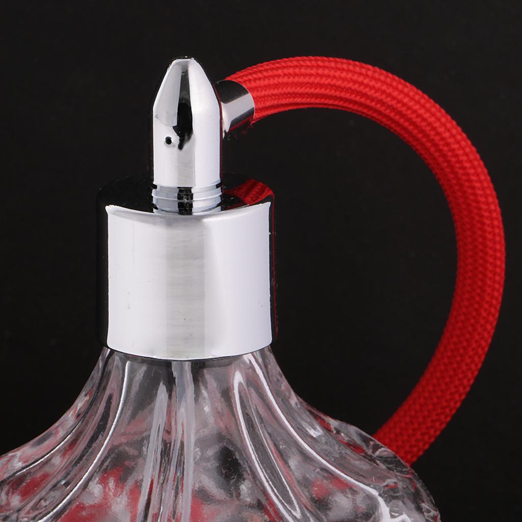 2pcs Empty 100ml Perfume Aftershave Bottle W/ Long Spray Tassels Makeup Tool