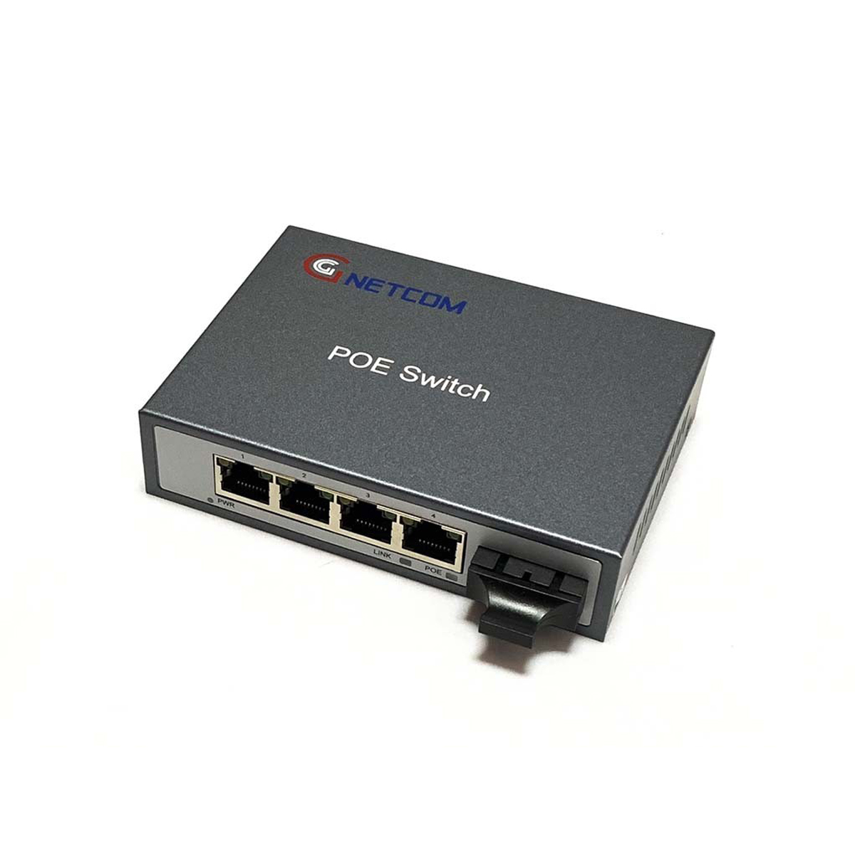 Bộ chuyển đổi quang điện POE 4xJ45,4xPoe 10/100M kèm cổng  SC 2 sợi GNETCOM HL-POE11004PF - Hàng Chính hãng