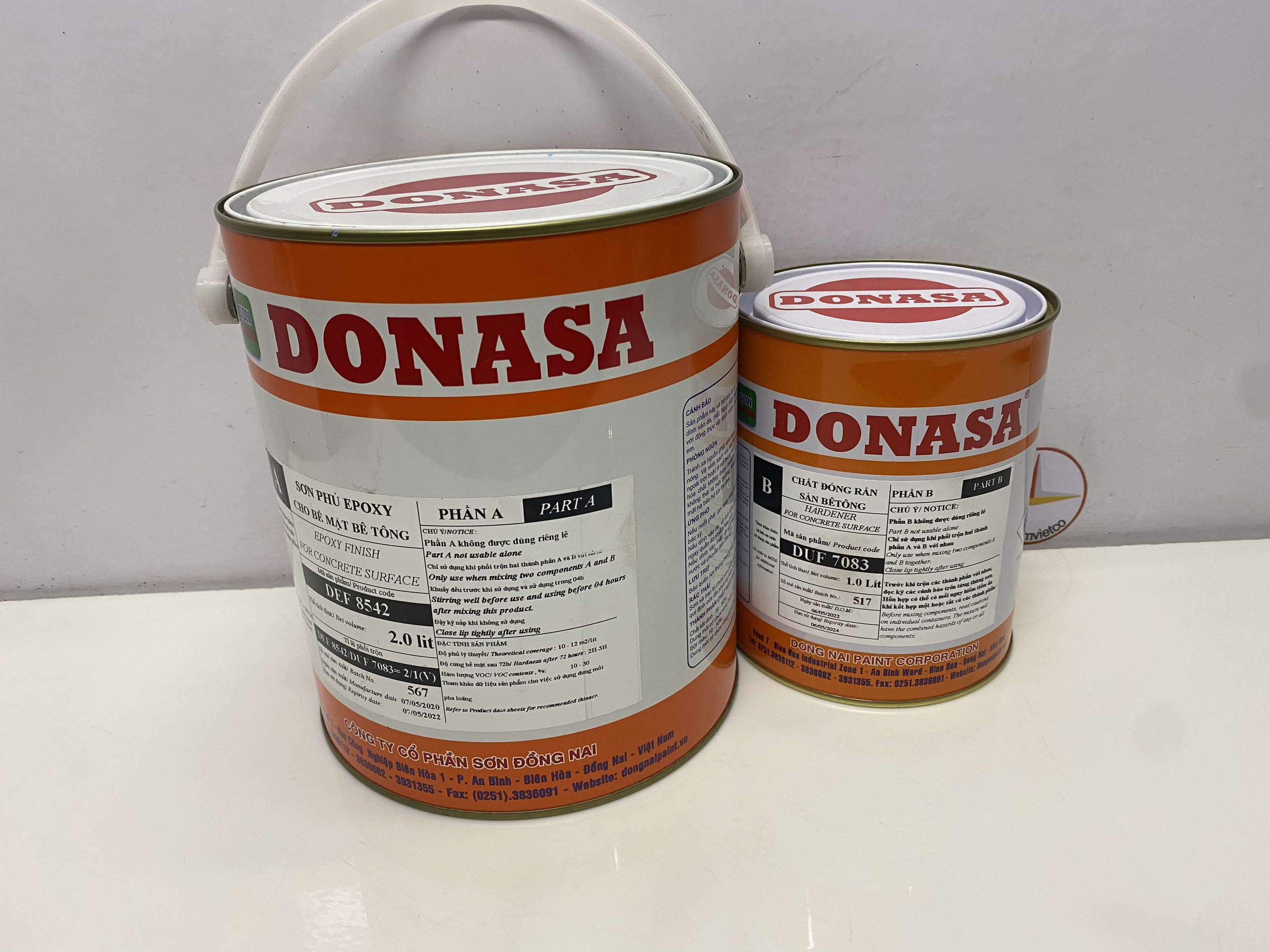 Sơn sàn bê tông Donasa /Floor coating Paint màu xanh lá đậm DEF 9374 3L