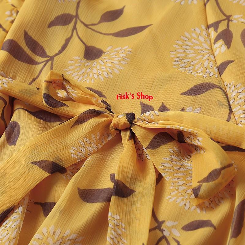 Váy voan cổ chữ V