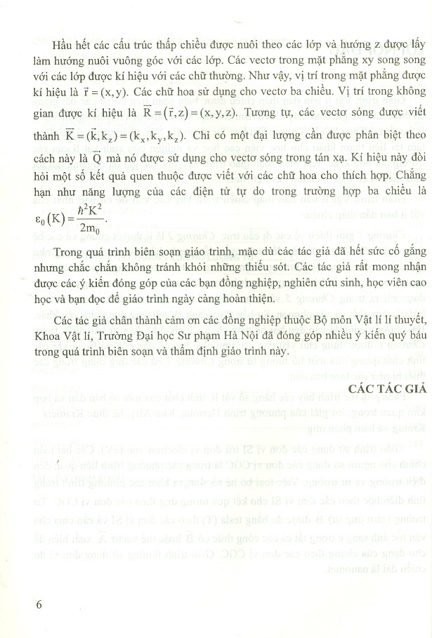 Giáo Trình Vật Lí Bán Dẫn Thấp Chiều