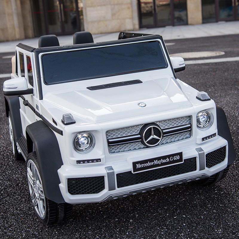 Ô tô xe điện điều khiển tự lái MERCEDES MAYBACH G650 bánh hơi ghế da cao cấp 4 động cơ