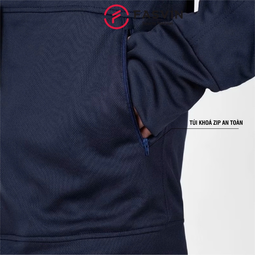Áo khoác chống nắng nam Fasvin AN25670 chất thun lạnh chống tia UV thiết kế tản nhiệt chống nóng tốt