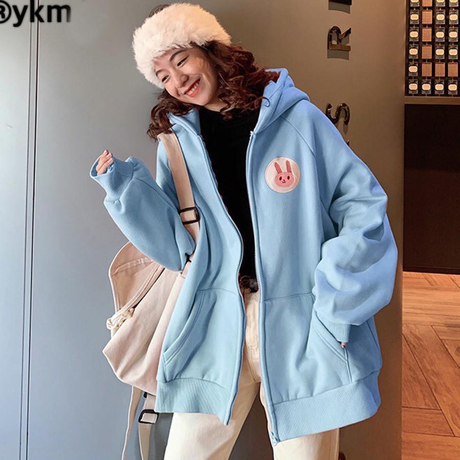 ÁO HOODIE - ÁO KHOÁC NỈ NGOẠI Thêu Thỏ Con