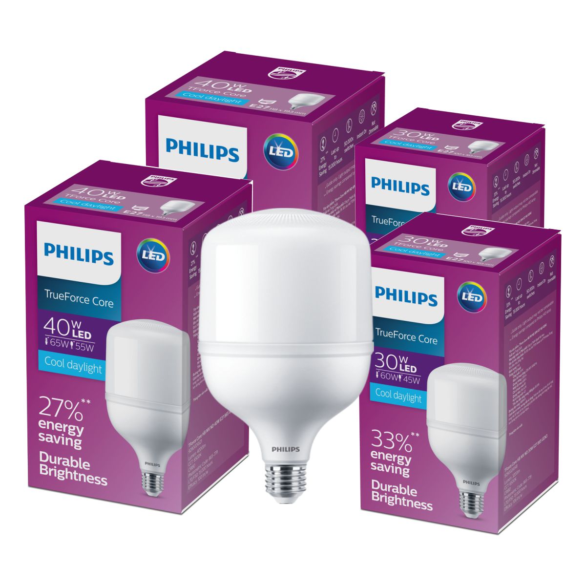 Bóng đèn LED trụ Hi-lumen G3 PHILIPS E27 - Độ sáng cao, tiết kiệm điện, chất lượng ánh sáng vượt trội - Hàng Chính Hãng