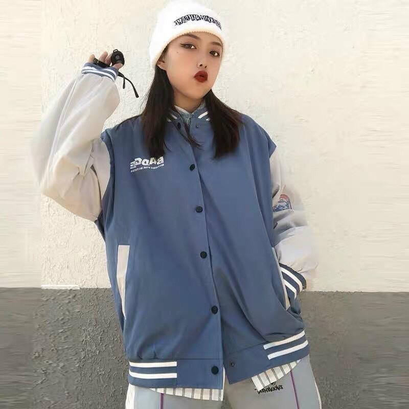 Áo Khoác Dù Bomber Thêu Form Rộng Hình Dáng Thể Thao Cực Đẹp Unisex Unisex