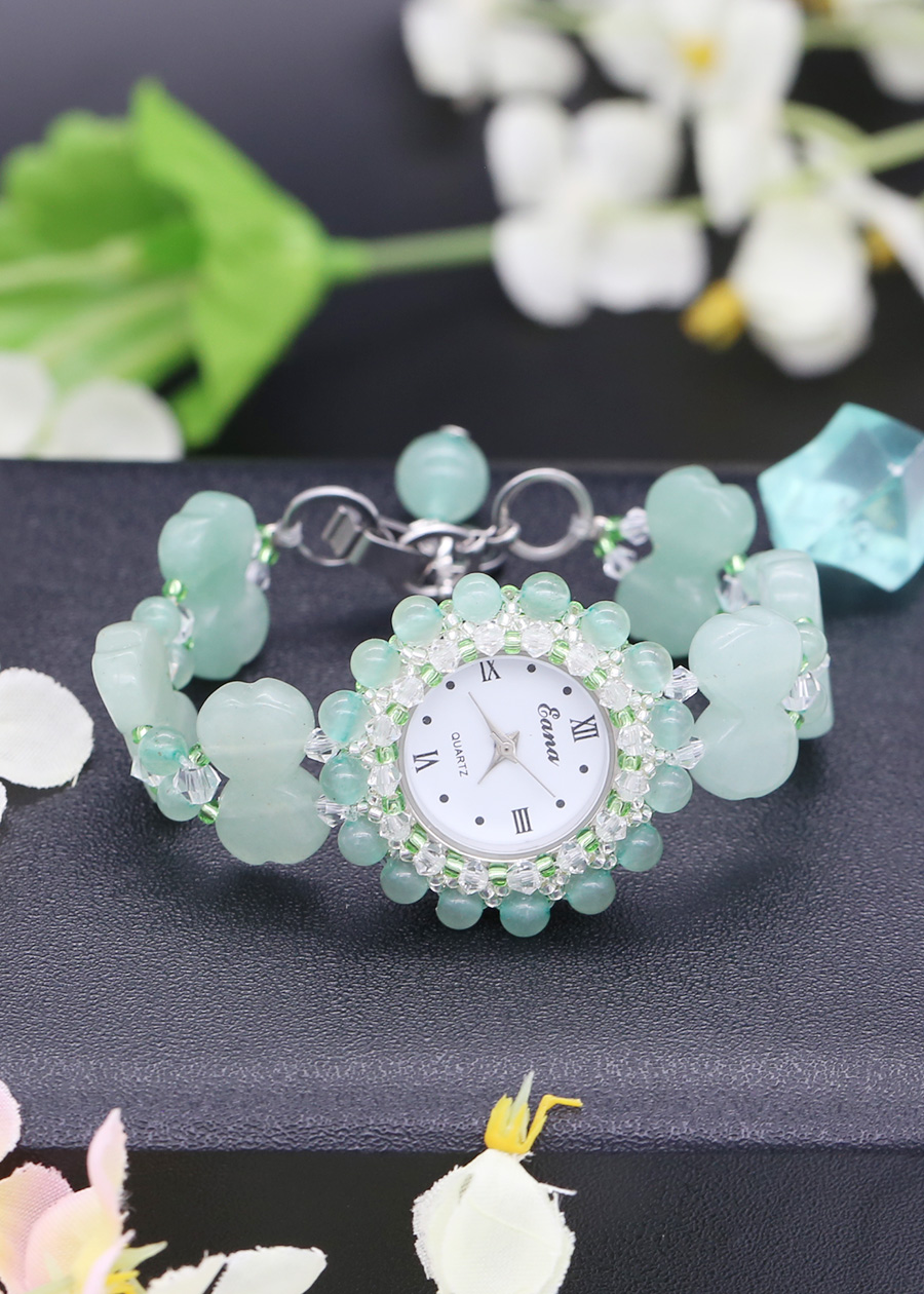 Đồng Hồ Mix Đá Aventurine Xanh Ngọc DHN10 Bảo Ngọc Jewelry