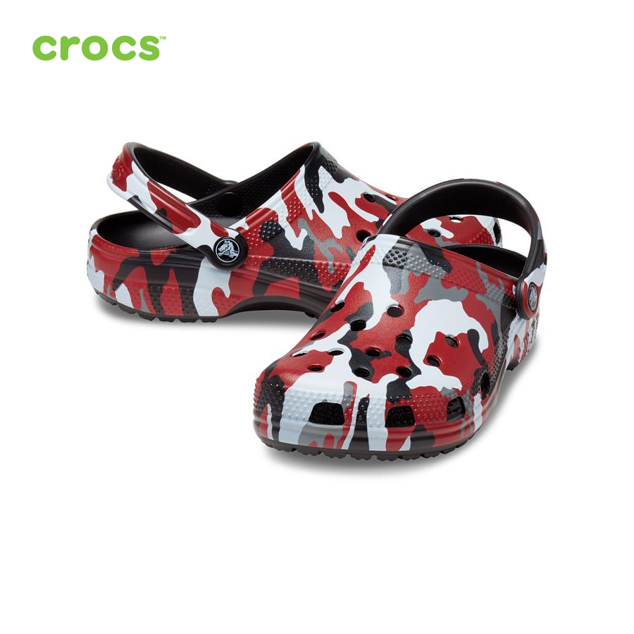 Giày lười nam Crocs Classic Clog U Printed Camo Blk/Red - 206454-063