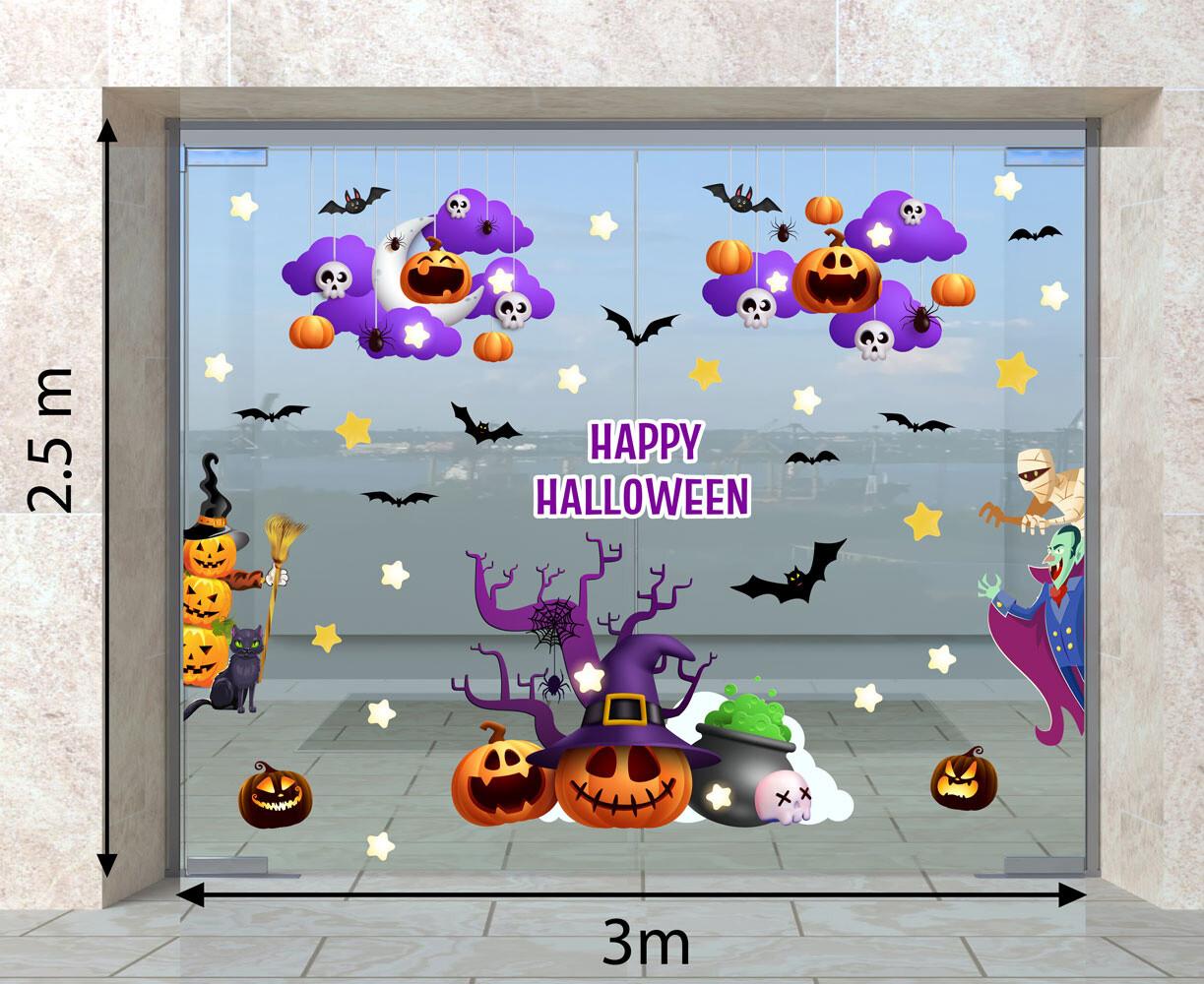 DECAL TRANG TRÍ HALLOWEEN 2023  COMBO SỐ 33