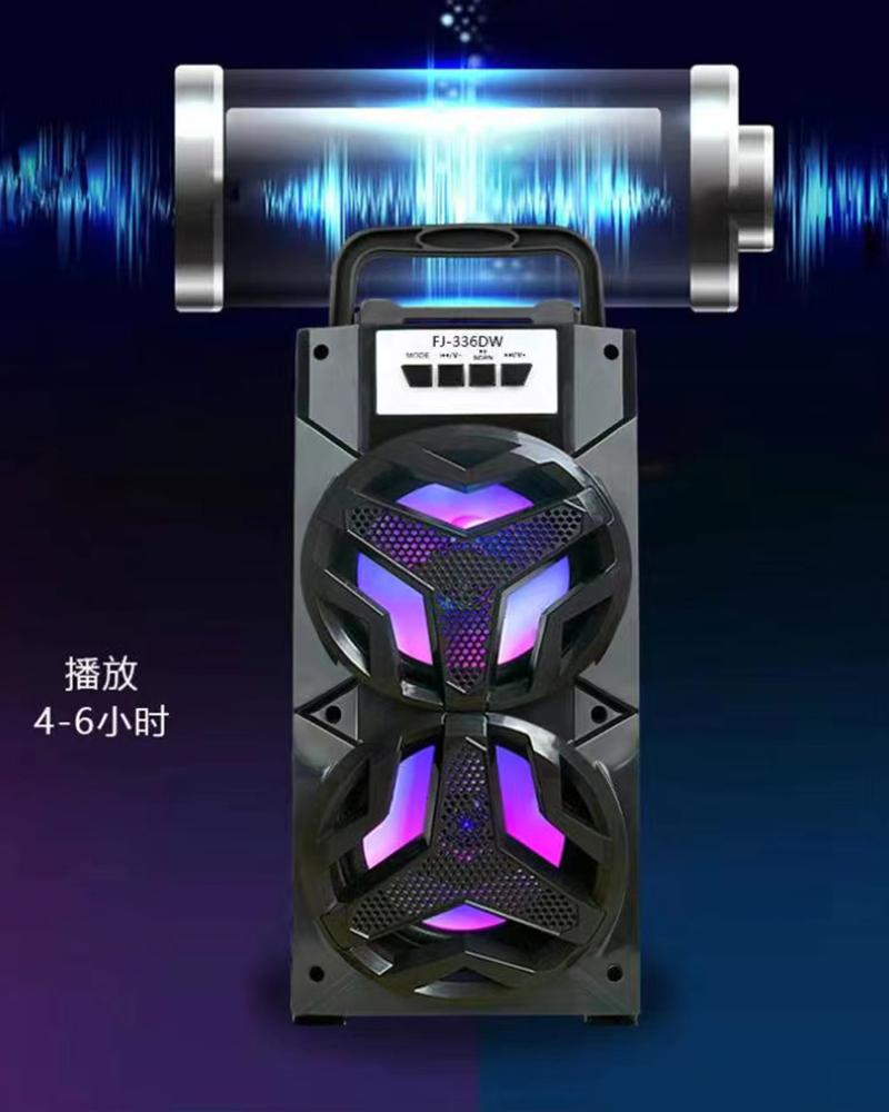 10W Karaoke Hộp âm thanh di động ngoài trời Loa không dây Rạp hát tại nhà lớn Loa tiệc Bluetooth có micrô có dây Màu sắc: như hình ảnh