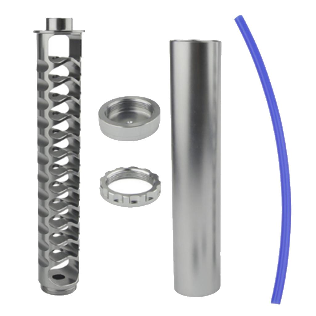 2 Set 6in Single-core Spiral Automotive Fuel Filter 1/2''-28 Titanium