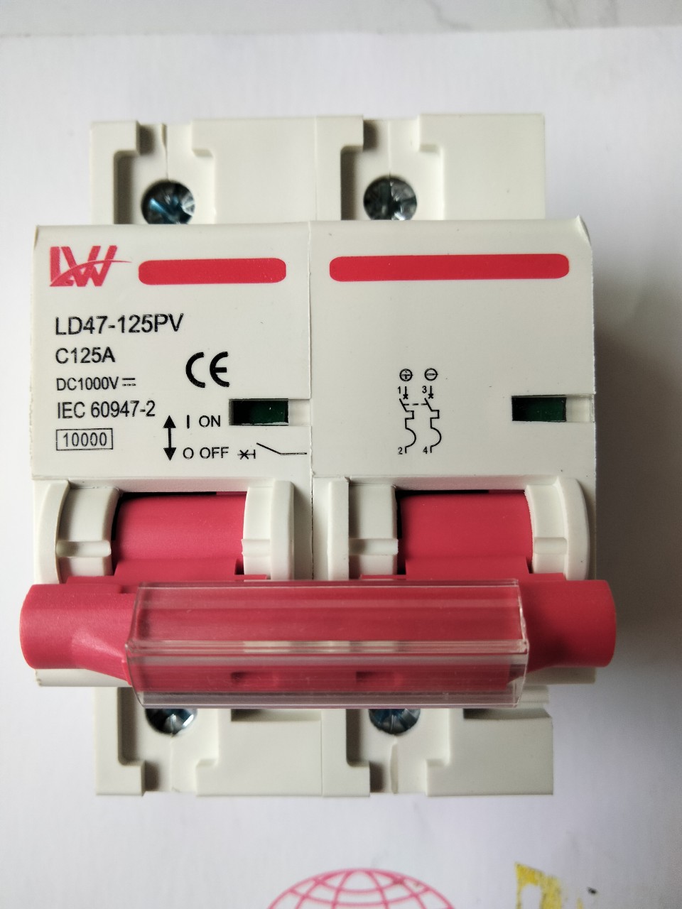CB, Aptomat DC 1000V 125A cho hệ Bình acquy, Litium chuyên dụng cho điện mặt trời