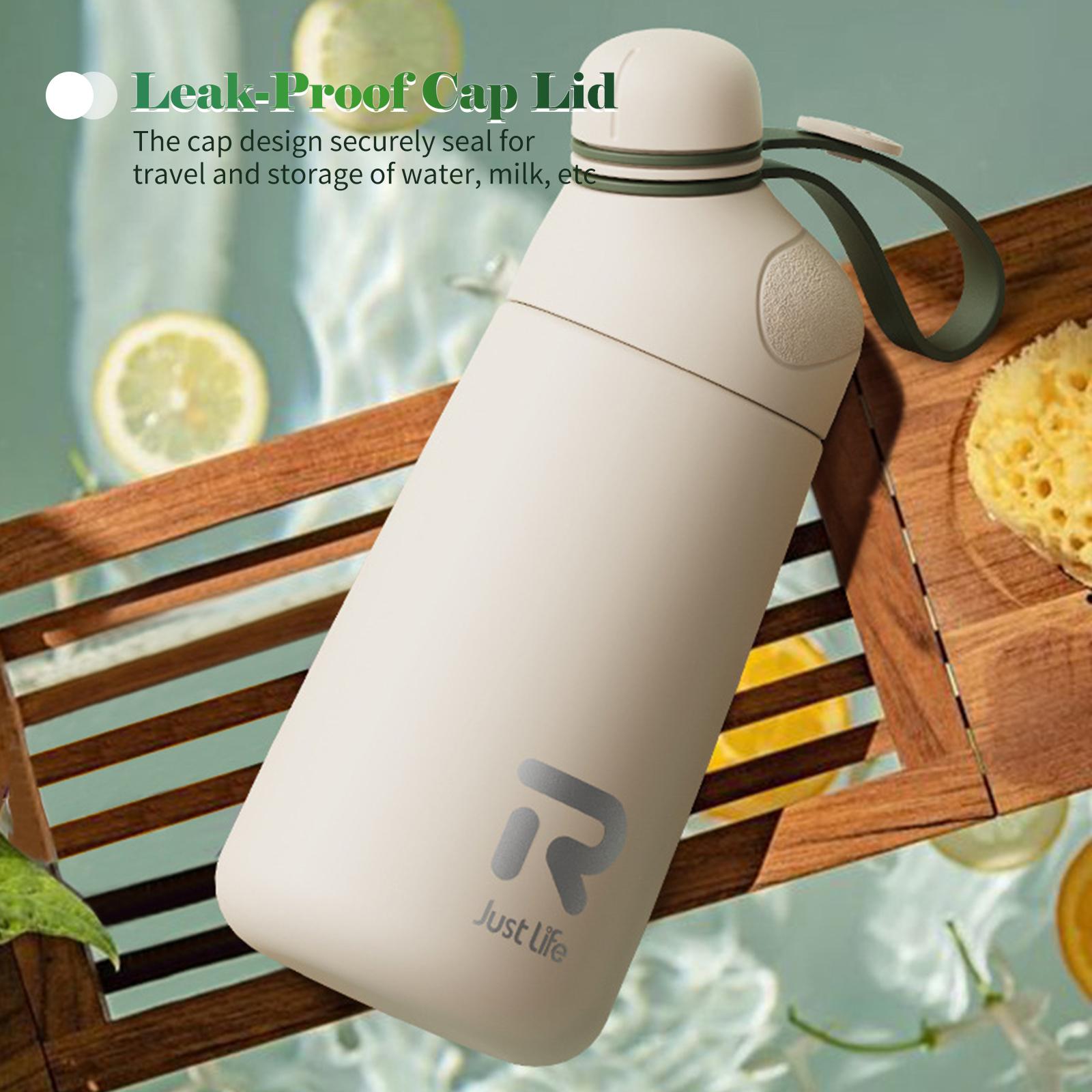 Bình Giữ Nhiệt 400Ml Kiểu Dáng Thể Thao Có Dây Đeo Chất Liệu Bằng Thép Không Gỉ Chống Rò Rỉ Insulated Water Bottle