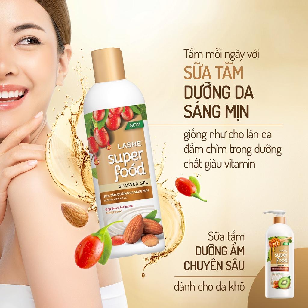 [Hàng tặng không bán] Sữa tắm LASHE SUPERFOOD Dưỡng Da Sáng Mịn 30G