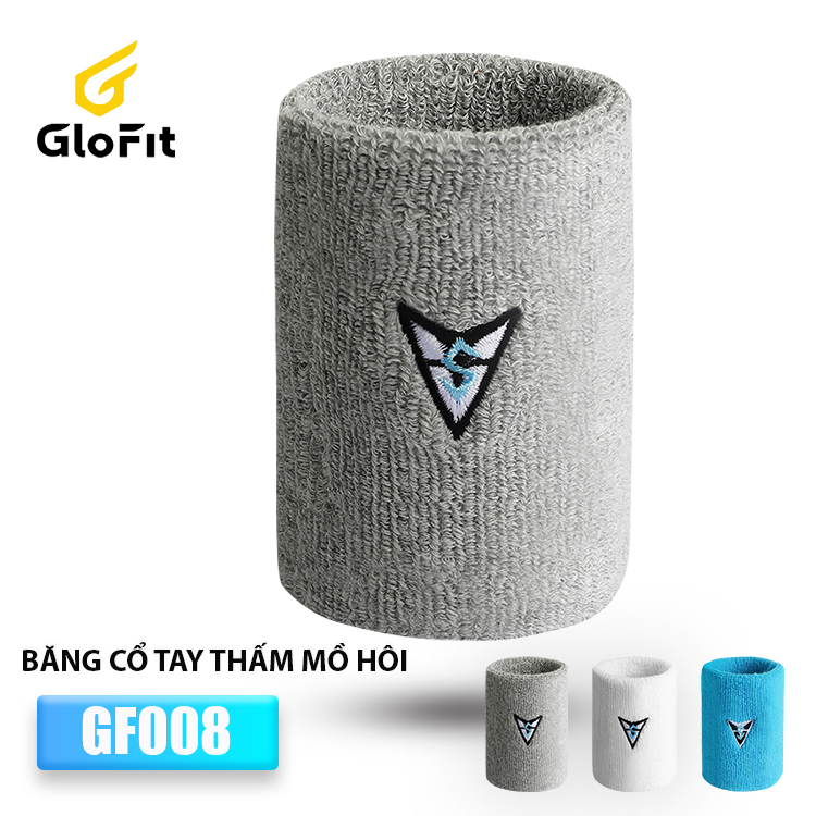 Băng Cổ Tay Thấm Hút Mồ Hôi Glofit - GF088, Băng Cổ Tay Chặn Mồ Hôi Chất Liệu Cotton Mềm Mịn Cao Cấp (1 Chiếc)