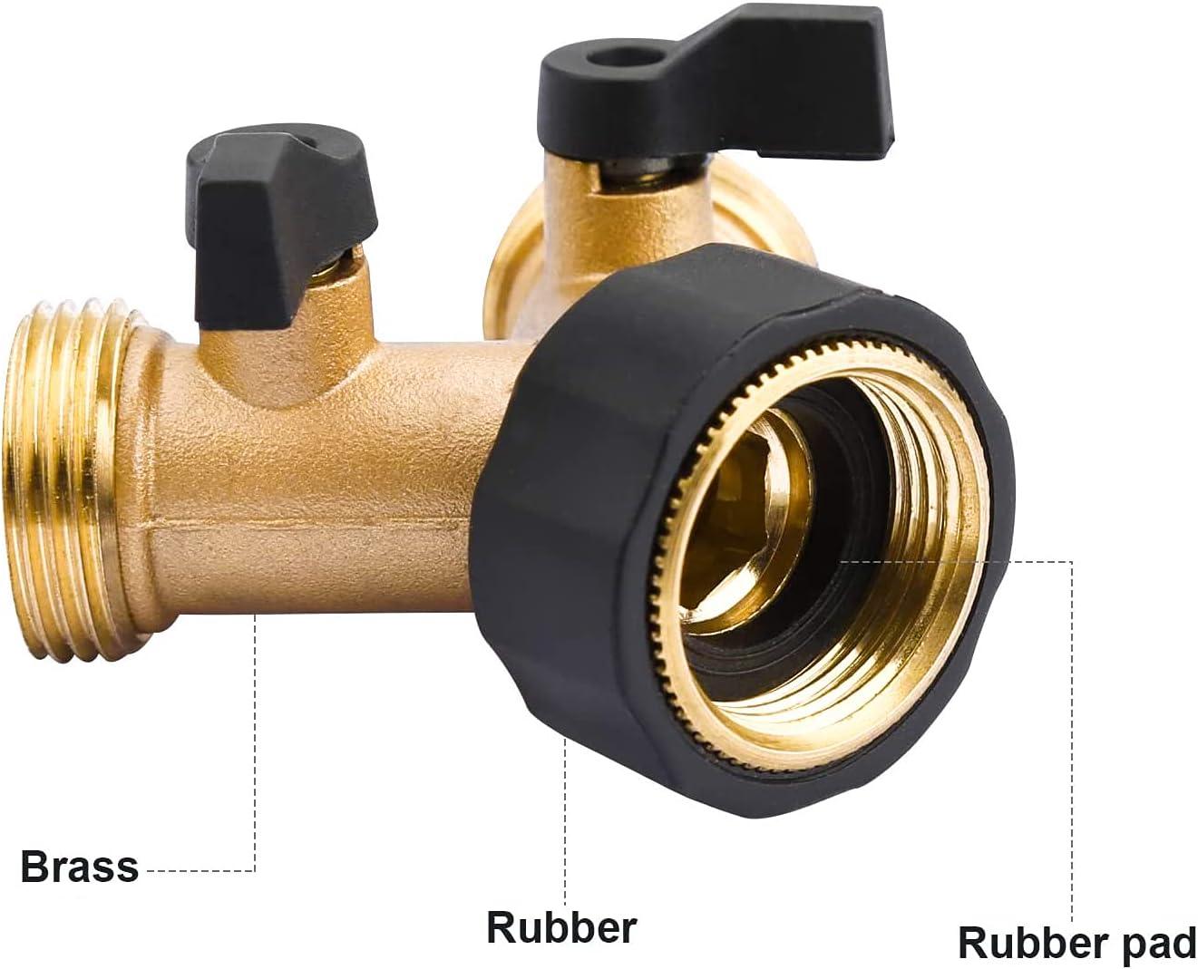 Phân phối 2-y, máy giặt bằng đồng mạnh mẽ đôi, bộ chuyển đổi phù hợp với ống với van dừng 2 chiều để hệ thống ống nước, máy giặt đôi, vườn vườn