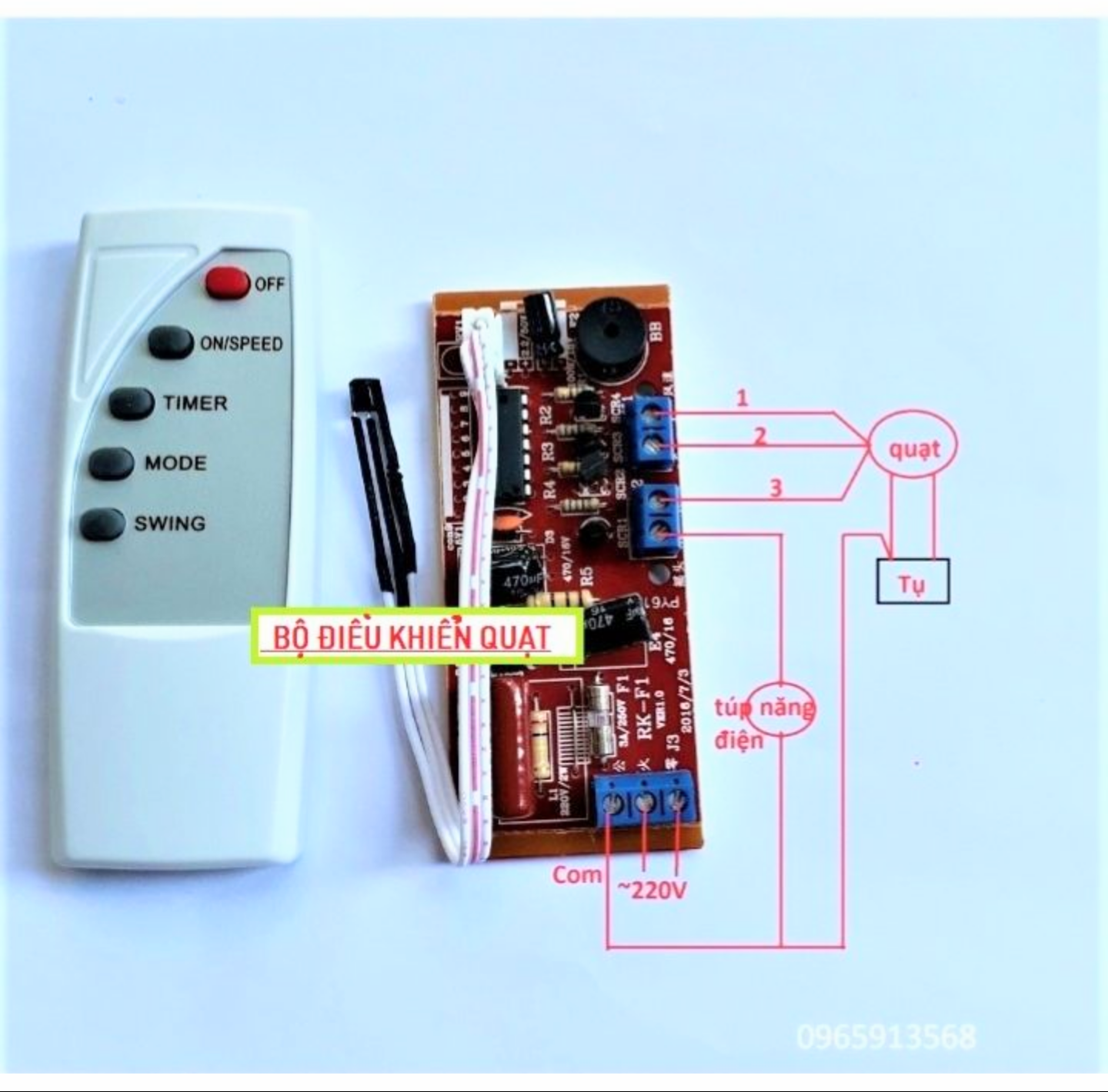 MẠCH ĐIỀU KHIỂN QUẠT TỪ XA THÔNG MINH LOẠI TỐT