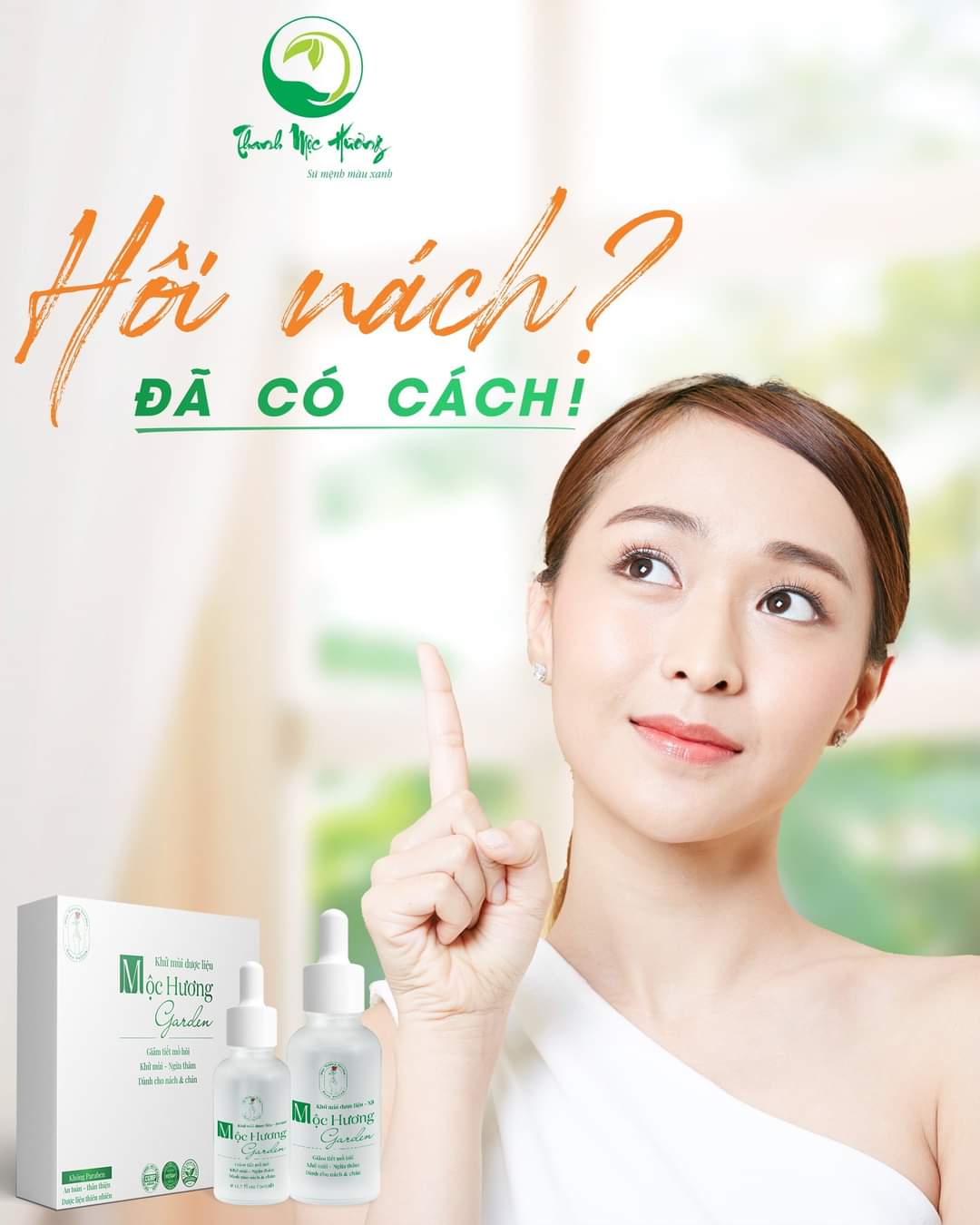 Khử mùi dược liệu Mộc Hương Garden Thanh Mộc Hương giảm tiết mồ hôi cho nách và chân 50ml