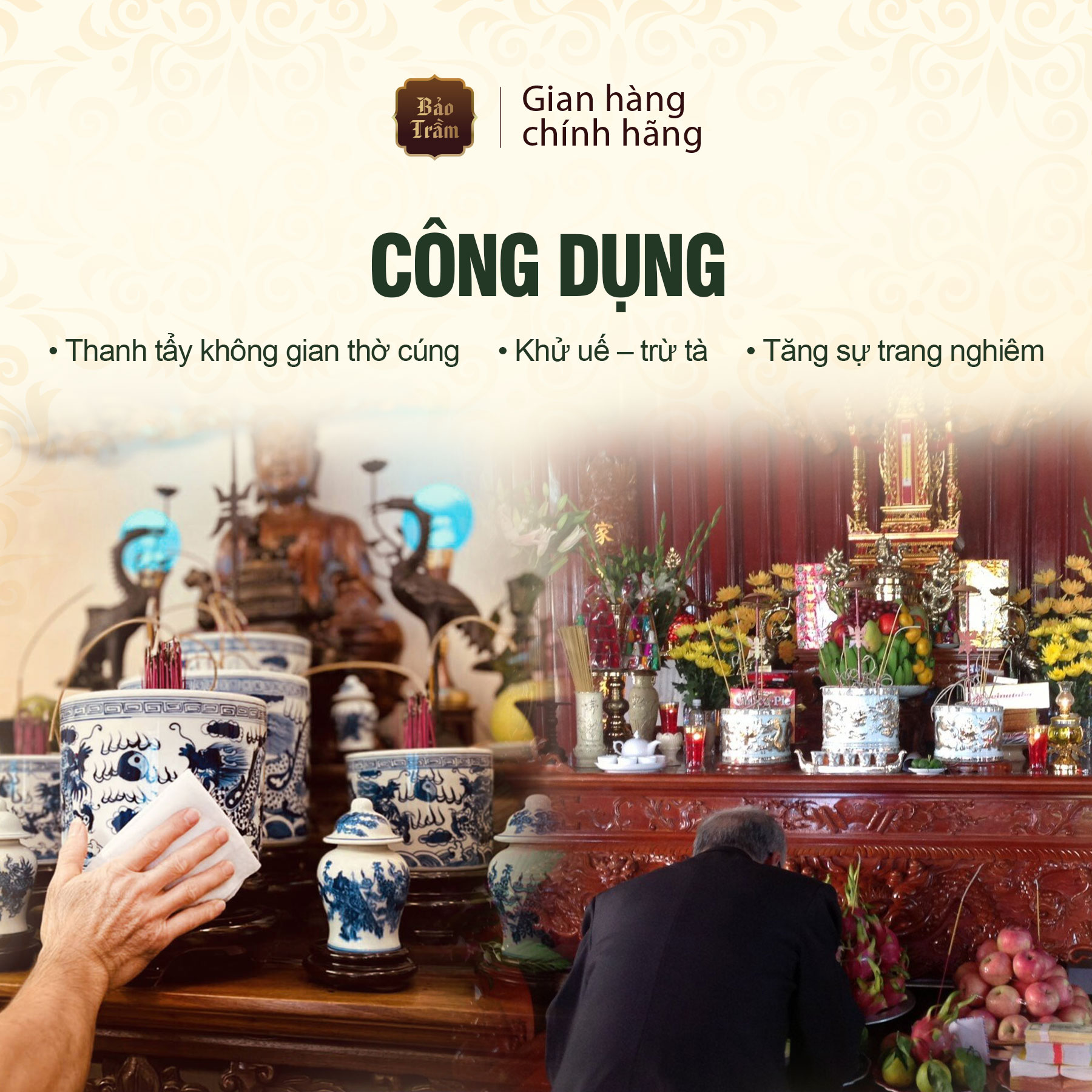 Khăn Bao Sái Bảo Trầm - Hương Bưởi - Hộp Xanh - 12 khăn an toàn, tiện dụng