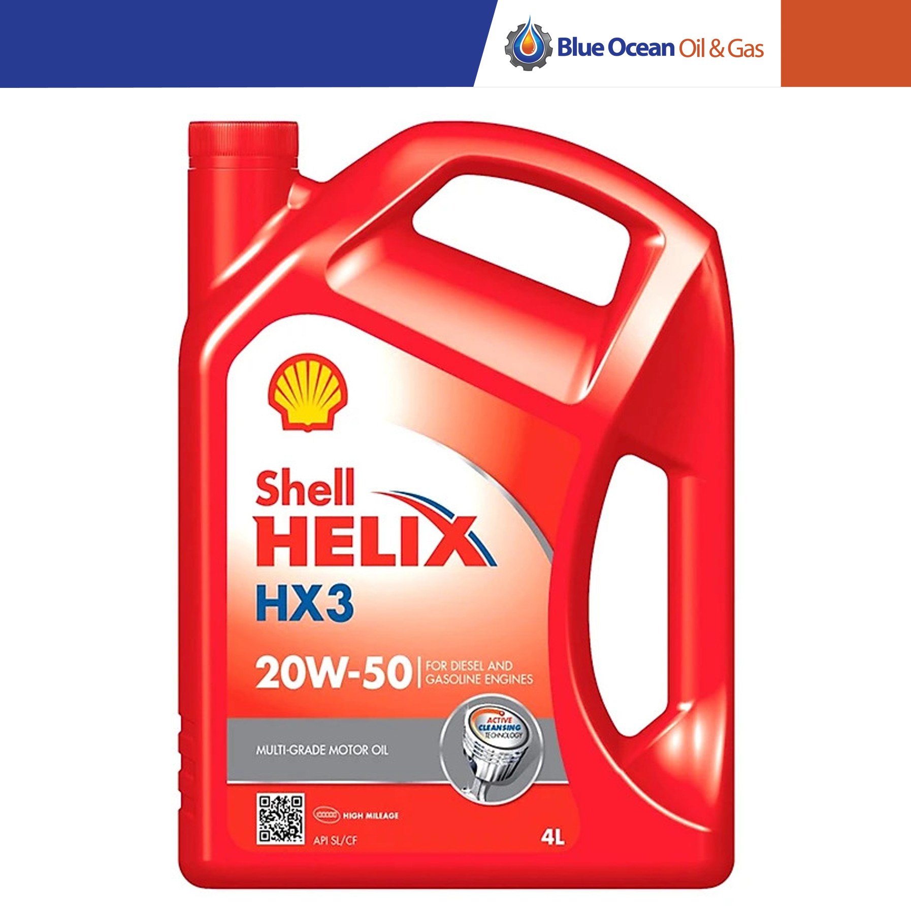 Dầu nhớt xe ô tô SHELL HELIX HX3 20W50 CAN 4L