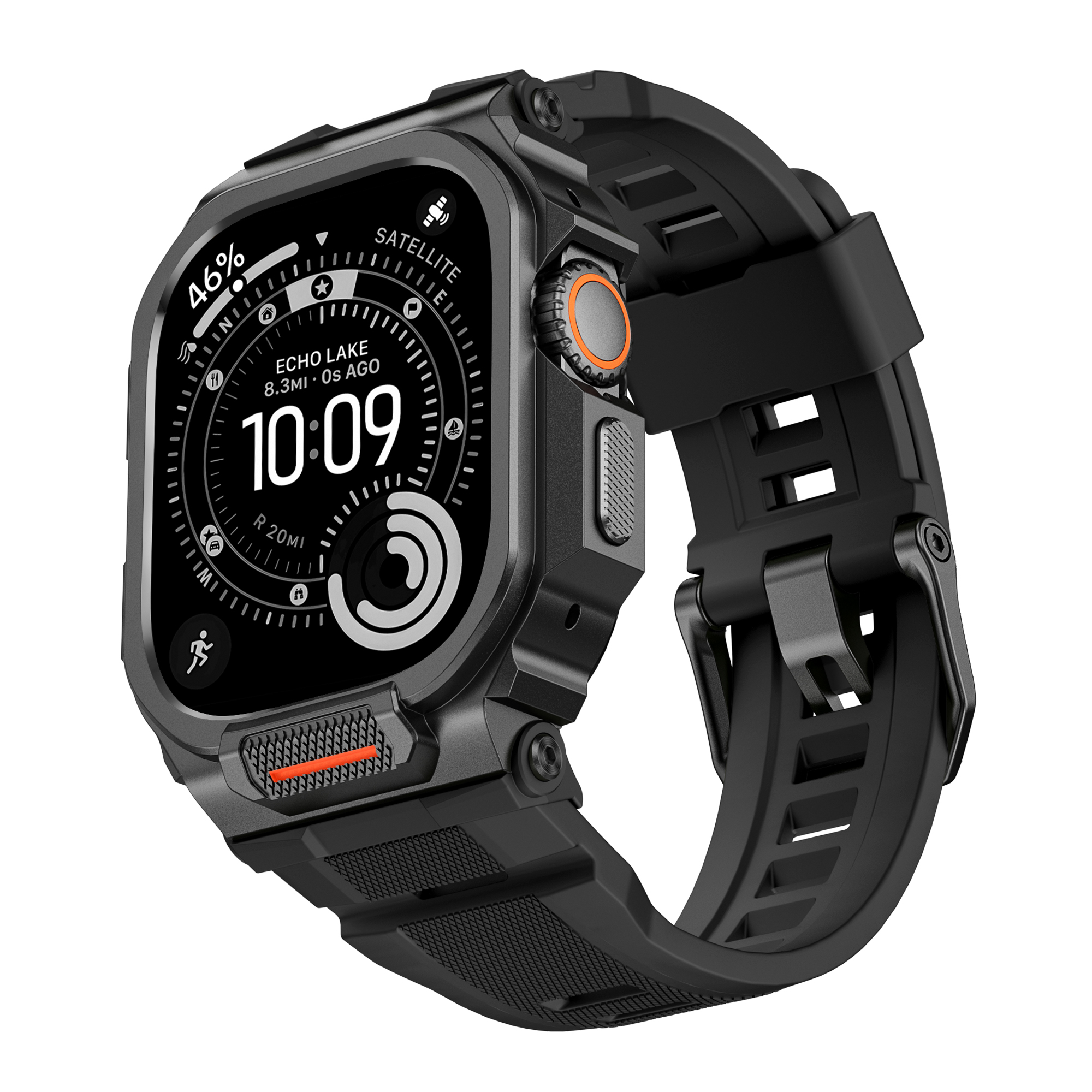 Ốp Case tích hợp dây đeo Kim Loại cho Apple Watch Series 10/11 46mm &amp; Apple Watch Ultra 1/2/3 49mm - Hàng Chính Hãng