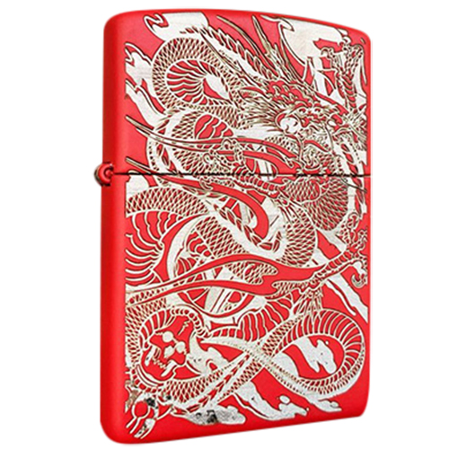 Bật Lửa Zippo 233 Khắc Phụng Bộ Tứ Linh – Zippo 233.Phung