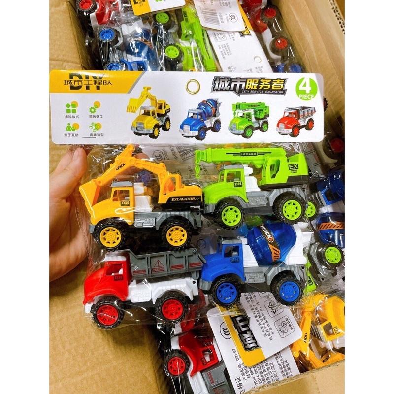 Đồ Chơi 4 Xe Công Trình Xây Dựng Dành Cho Bé