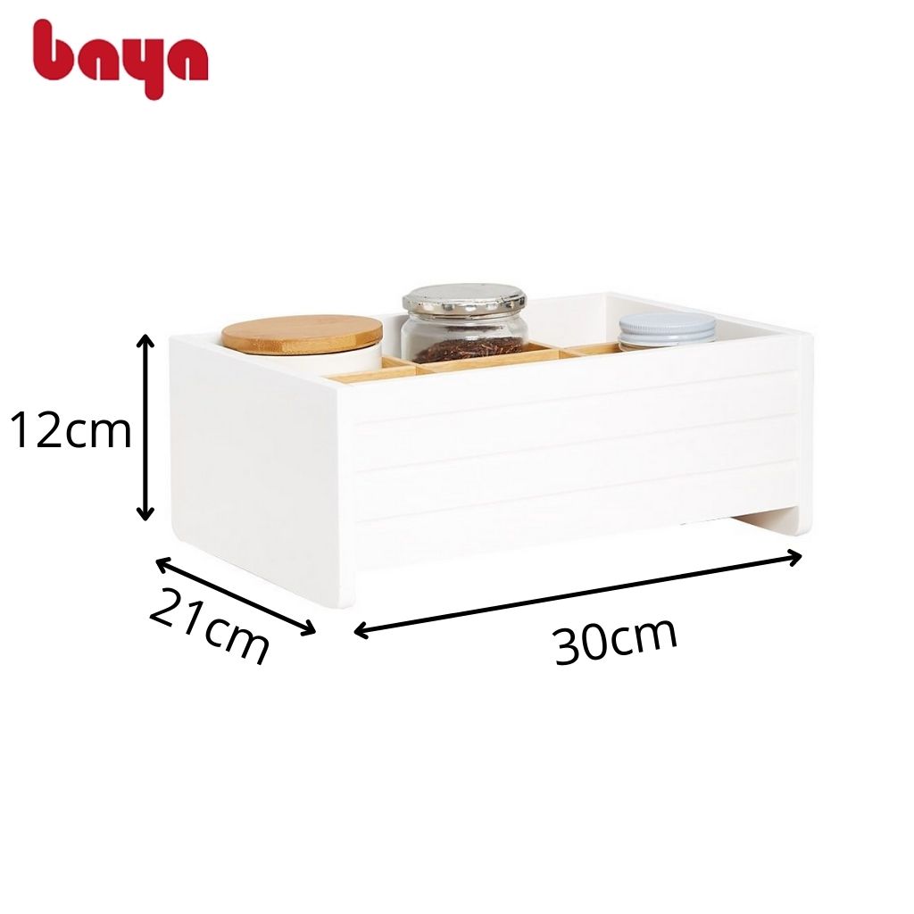 Combo 3 Kệ Nhà Bếp BAYA MOZART Làm Từ Gỗ Cao Su Phủ Sơn Trắng An Toàn, Dễ Vệ Sinh 1092691, 1092653, 1092714