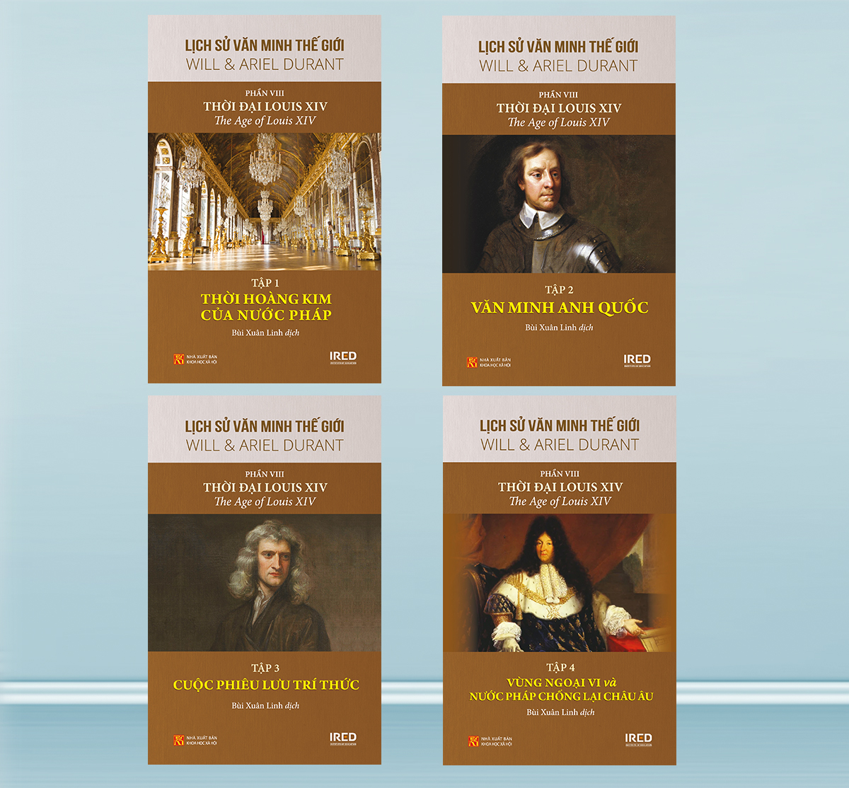 Sách IRED Books - Lịch sử văn minh thế giới phần 8 : Thời đại Louis XIV - Will Durant (trọn bộ 4 tập)