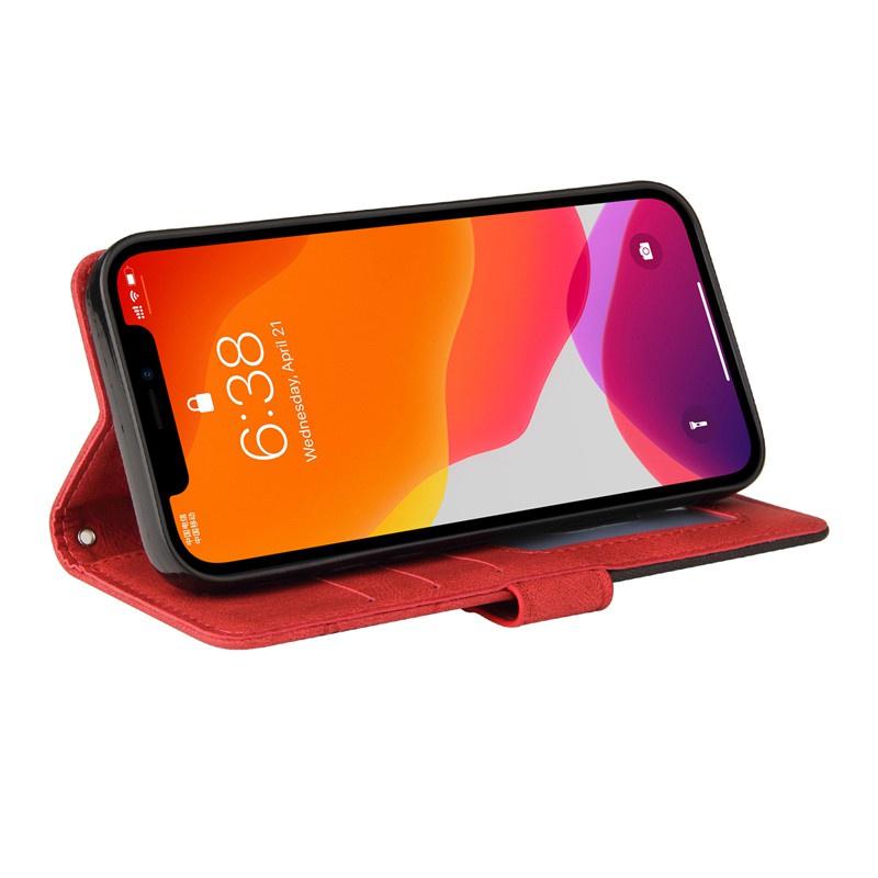 Bao da điện thoại nắp lật có ngăn để thẻ cho Samsung Galaxy A02 / M02 A02S A12 A21S A32 A42 A52 A72 A22 4G A82 5G