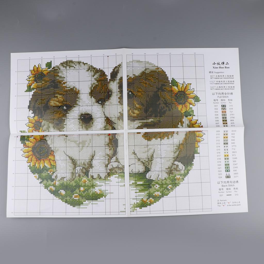 11CT Stamped Cross Stitch DIY Embroidery Kits for Beginners