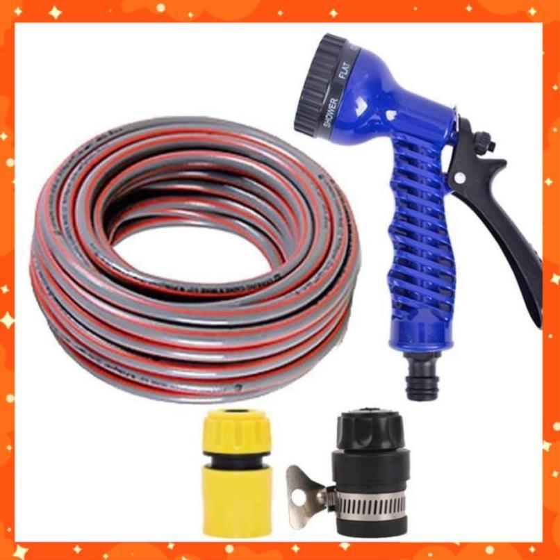 Bộ dây tăng áp 3 lần vòi xịt nước rửa xe, tưới cây loại 7-10m  206843