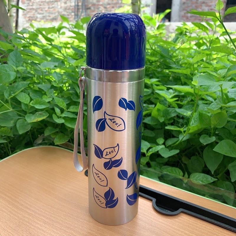 BÌNH GIỮ NHIỆT INOX HÌNH CHIẾC LÁ LOẠI 500ML