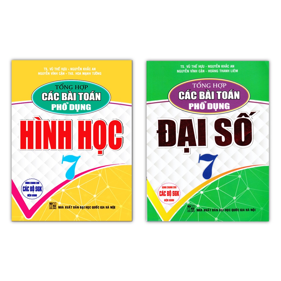 Sách - Combo Tổng hợp các bài toán phổ dụng Đại Số + Hình Học 7