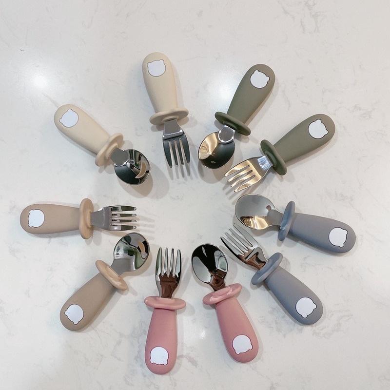 SET THÌA DĨA SPOON & FORK HÌNH GẤU BAR-ROT
