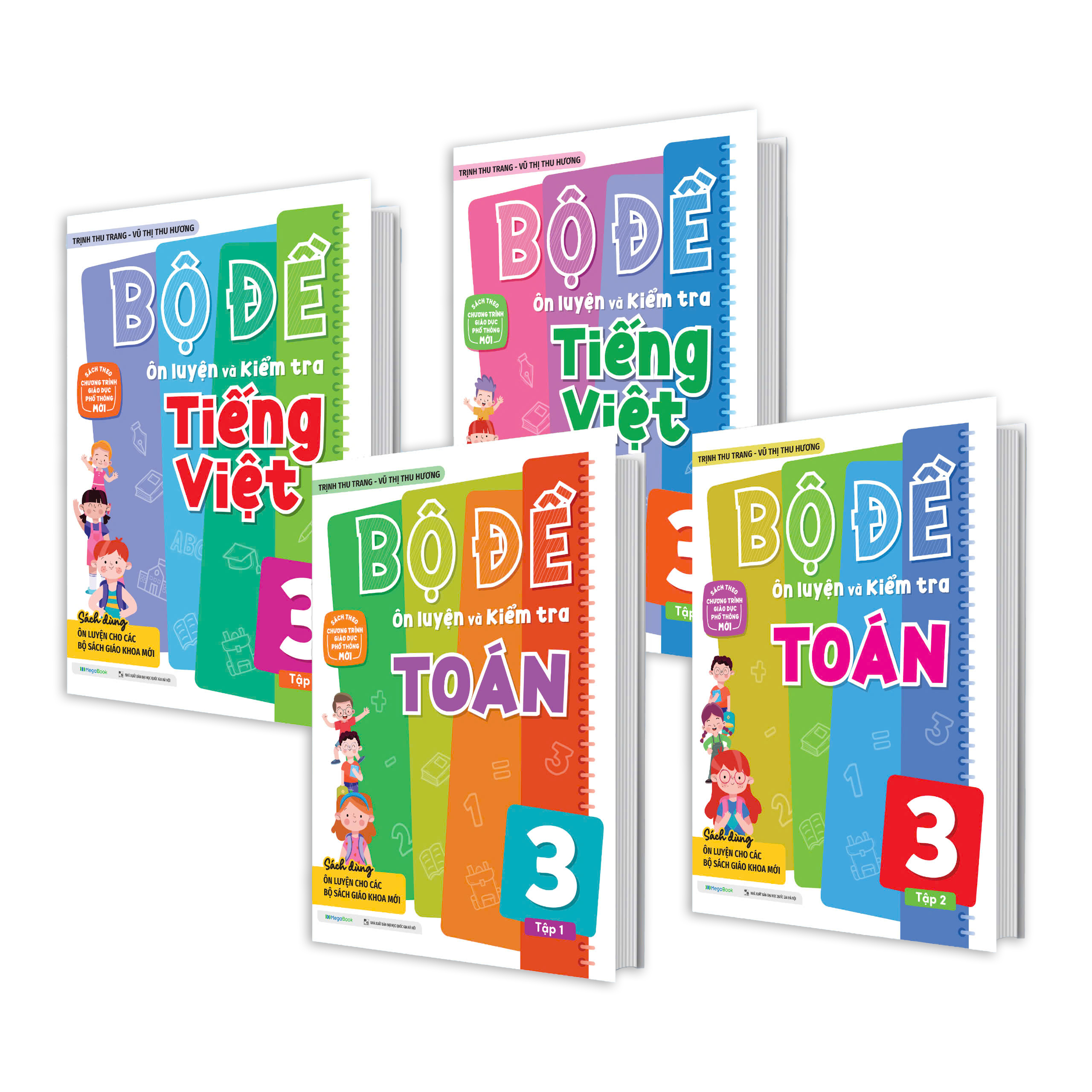 Combo Bộ đề ôn luyện và kiểm tra Toán và Tiếng Việt lớp 3 (4 Cuốn)
