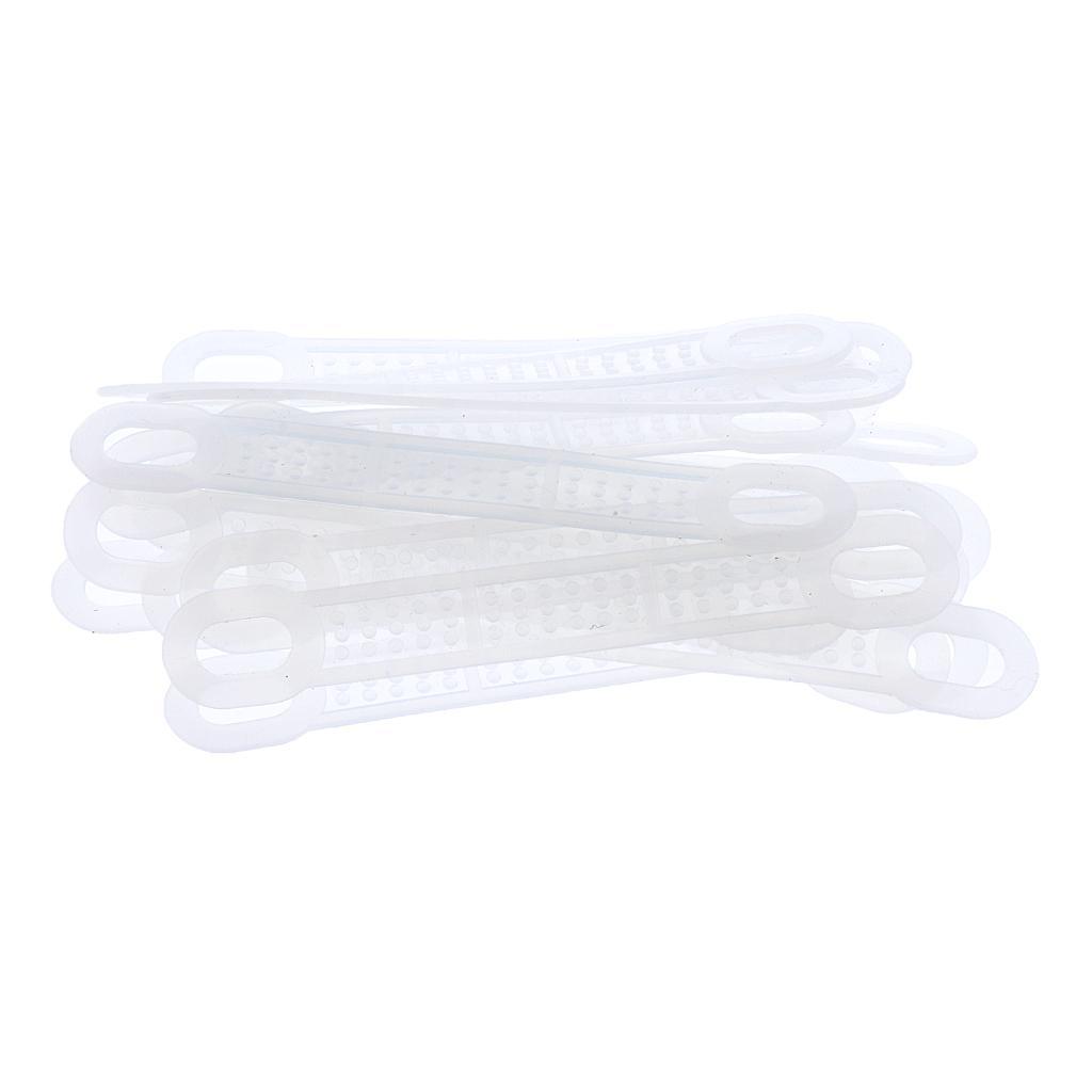 50Pcs Non-Slip Silicone Clothes Hanger Grips Clothing Hanger Strips