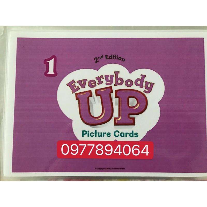 Thẻ Flashcards Tiếng Anh Everybody up level 1️ép plastics bền đẹp ️