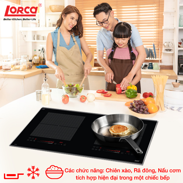 Bếp từ đôi LORCA LCI 806 PLUS - Hàng chính hãng công nghệ Inverter cao cấp nhập khẩu